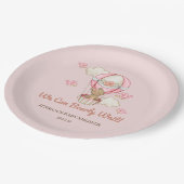 Wir können Babyduschpapier-Teller frühzeitig abwar Pappteller (Schrägansicht)