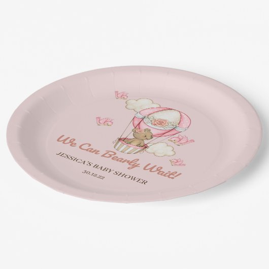 Wir können Babyduschpapier-Teller frühzeitig abwar Pappteller (Schrägansicht)