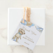 Wir können bald warten blauen Ballon danke Ihnen Geschenkanhänger (Beispiel)