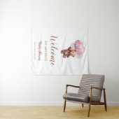 Wir können balloon warten Teddy Bear Baby Dusche Wandteppich (Beispiel (Horizontal))