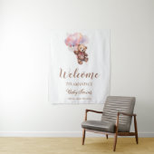 Wir können balloon warten Teddy Bear Baby Dusche Wandteppich (Beispiel)