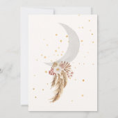 Wir können Boho Bear Moon Babydusche frühzeitig ab Einladung (Rückseite)