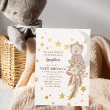 Wir können Boho Bear Moon Babydusche frühzeitig ab