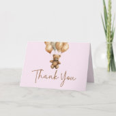 Wir können Boho Teddy Bear Baby Dusche frühzeitig Dankeskarte (Vorderseite)