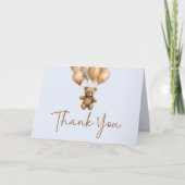 Wir können Boho Teddy Bear Baby Dusche frühzeitig Dankeskarte (Vorderseite)