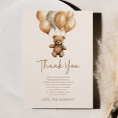 Wir können Boho Teddy Bear Baby Dusche frühzeitig Dankeskarte