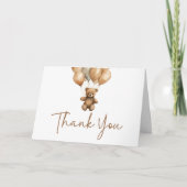 Wir können Boho Teddy Bear Baby Dusche frühzeitig  Dankeskarte (Vorderseite)