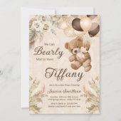 Wir können Boho Teddy Bear Baby Dusche frühzeitig Einladung (Vorderseite)