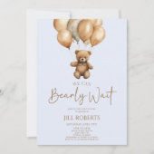 Wir können Boho Teddy Bear Baby Dusche frühzeitig Einladung (Vorderseite)