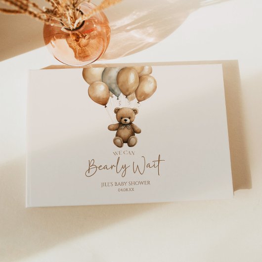 Wir können Boho Teddy Bear Baby Dusche frühzeitig  Gästebuch