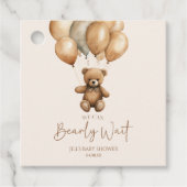 Wir können Boho Teddy Bear Baby Dusche frühzeitig Geschenkanhänger (Vorderseite)