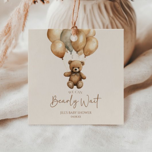 Wir können Boho Teddy Bear Baby Dusche frühzeitig Geschenkanhänger