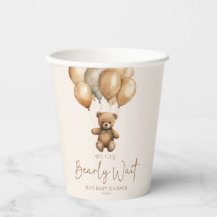 Wir können Boho Teddy Bear Baby Dusche frühzeitig  Pappbecher