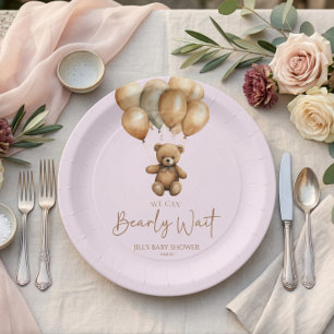 Wir können Boho Teddy Bear Baby Dusche frühzeitig  Pappteller