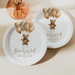 Wir können Boho Teddy Bear Baby Dusche frühzeitig  Pappteller<br><div class="desc">Dies ist ein Wir können frühzeitig abwarten Boho Teddy Bear Baby Shower Paper Teller!</div>