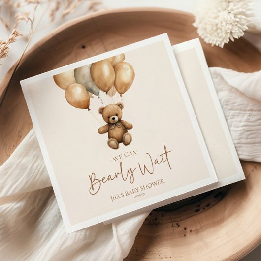 Wir können Boho Teddy Bear Baby Dusche frühzeitig  Serviette