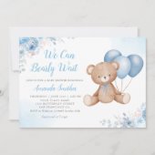 Wir können Boho Teddy Bear Boy Baby Dusche frühzei Einladung (Vorderseite)