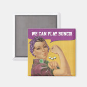 Wir können Bunco spielen! Magnet (Vorderseite/Rückseite)