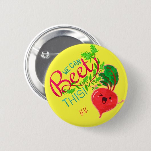 Wir können das besiegen | Motivierend Angebotspuls Button (Vorne & Hinten)