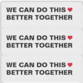 Wir können das gemeinsam besser machen aufkleber (Vorderseite)
