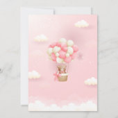 Wir können das Mädchen Teddy Bear Pink Baby frühze Einladung (Rückseite)