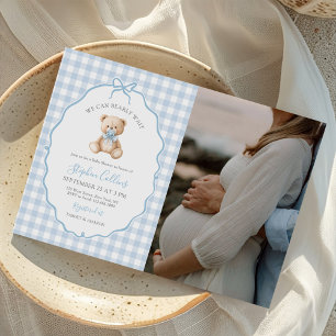 Wir können das Teddy Bear Baby Shooting Foto frühz Einladung