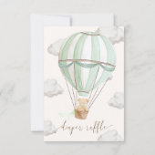 Wir können das Teddy Bear Diaper Raffel Ticket frü Einladung (Rückseite)