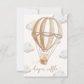 Wir können das Teddy Bear Diaper Raffel Ticket frü Einladung (Rückseite)