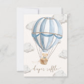 Wir können das Teddy Bear Diaper Raffel Ticket frü Einladung (Rückseite)