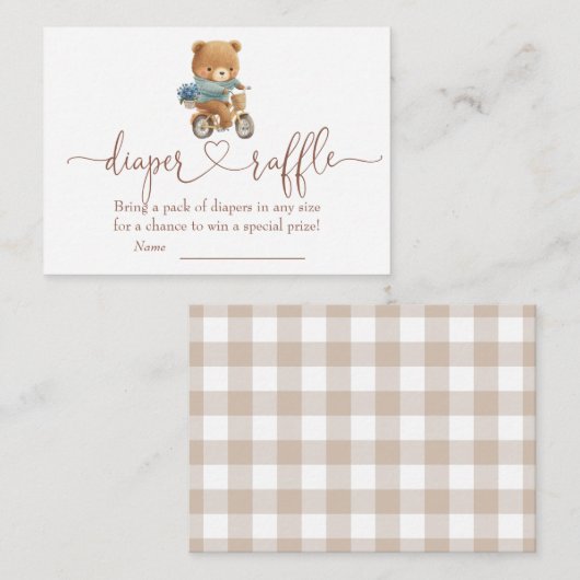 Wir können den Teddybärentaucher früh abwarten Begleitkarte (Vorne/Hinten)