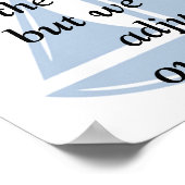 Wir können den Wind nicht lenken Poster (Ecke)