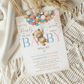 Wir können die Aufdeckung des Teddy-Bärengeschlech Einladung