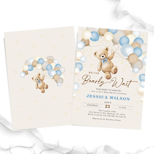 Wir können die Babydusche von Teddy Bear frühzeiti Einladung