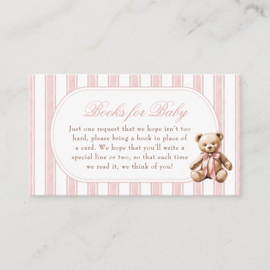 Wir können die Bücher des Teddy-Bären für das Baby Begleitkarte (Vorderseite)