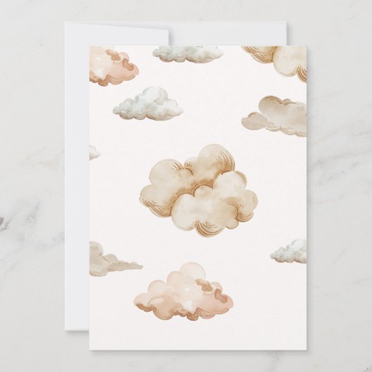 Wir können die Cloud Ästhetik Baby Dusche frühzeit Einladung (Rückseite)