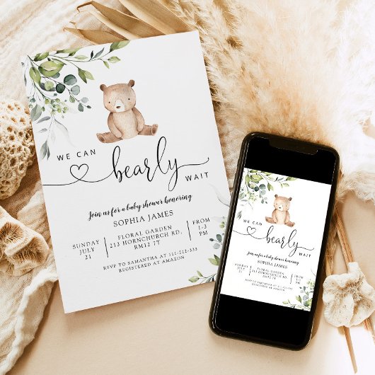 Wir können die Einladung der Babydusche abwarten