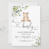 Wir können die Einladung der Babydusche abwarten (Vorderseite)