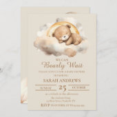 Wir können die Einladung des Teddy Bären frühzeiti (Vorne/Hinten)