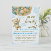 Wir können die Einladung eines Babyduschers abwart (Stehend Vorderseite)