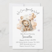 Wir können die Einladung eines Babyduschers abwart (Vorderseite)