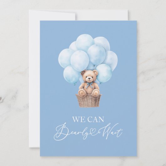 Wir können die Einladung eines Babyduschers abwart (Rückseite)