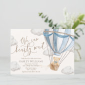 Wir können die Einladung eines Babyduschers abwart (Stehend Vorderseite)