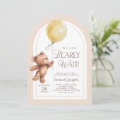 Wir können die Einladung eines Babyduschers abwart (Stehend Vorderseite)