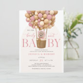 Wir können die Einladung eines Babyduschers abwart (Stehend Vorderseite)