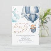 Wir können die Einladung eines Babyduschers abwart (Stehend Vorderseite)