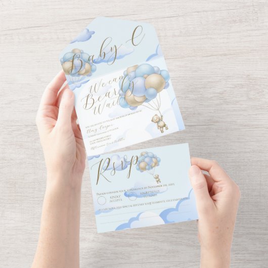 Wir können die Einladung eines Babyduschers abwart (Abreißen)