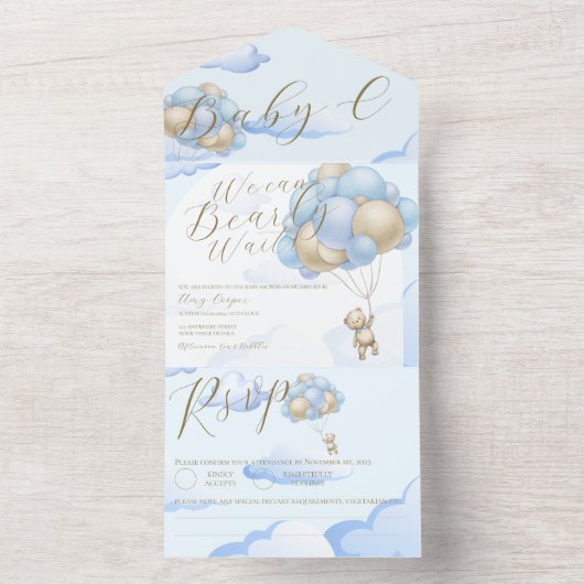 Wir können die Einladung eines Babyduschers abwart (Innen Boden)