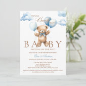 Wir können die Einladung eines Babyduschers abwart (Stehend Vorderseite)