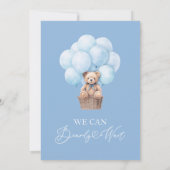 Wir können die Einladung eines Babyduschers abwart (Rückseite)