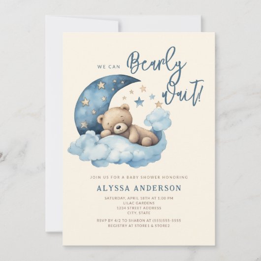 Wir können die Einladung eines Babyduschers abwart (Vorderseite)